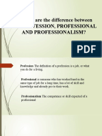 What Are The Difference Between Profession, Professional and Professionalism?