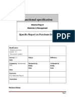 Functional Spec Material Report