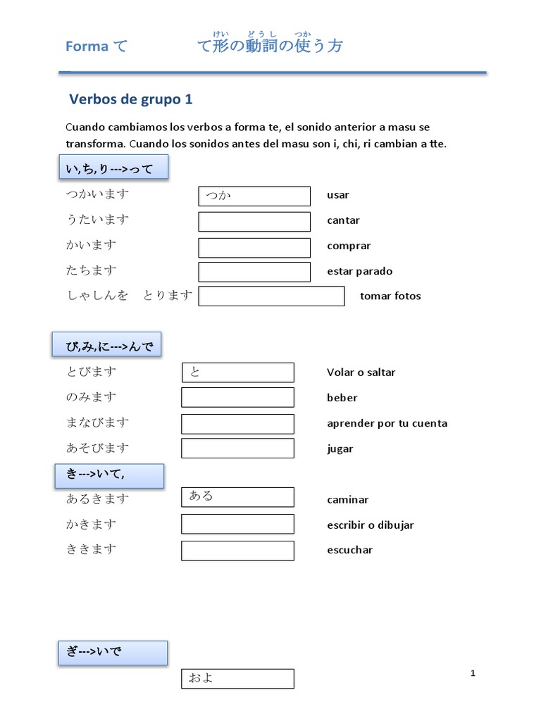 Te Form Refresher | PDF