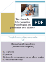 Técnicas de Intervención Psicológica en Pacientes Con Cáncer