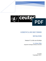 Gerencia de Recursos Humanos: Semana 9: La Ética en El Trabajo