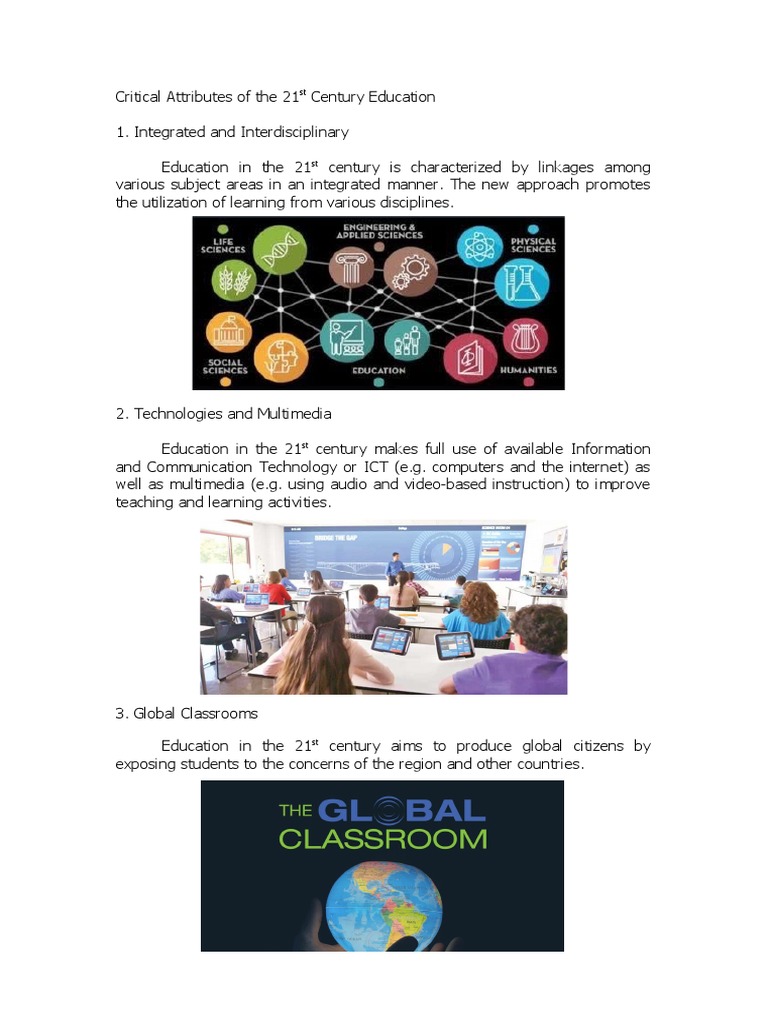 Critical Attributes of 21st Century Education | PDF