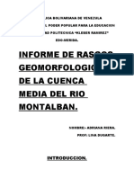 Informe de Rasgos Geomorfologicos de La Cuenca Media Del Rio Montalban