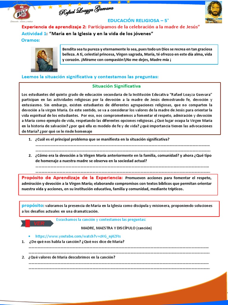 María: Modelo de Fe y Discípulo | PDF | María, madre de Jesús | Jesús