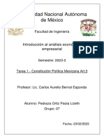Tarea 1. - Constitucion Politica Mexicana