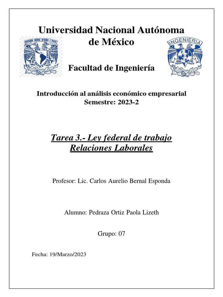 T5.Ley Federal de Trabajo Relaciones Laborales PDF