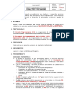PR-HACCP-01. PROCEDIMIENTO ACCIONES CORRECTIVAS - PLANTILLA Formato Word
