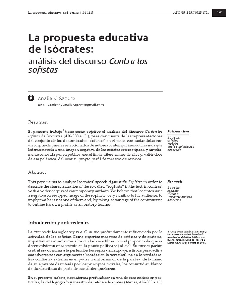 Isocrates Educacion | PDF | Platón | Retórica