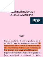 Parto Institucional Y Lactancia Materna