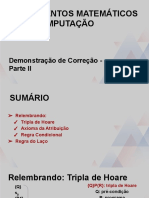 Fundamentos Matemáticos para Computação: Demonstração de Correção - Parte II