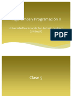 Algoritmos Y Programación Ii: Universidad Nacional de San Antonio de Areco (Unsada)