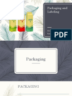 Packaging and Labeling: Introduction To Marketing Piyawan S