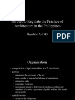 An Act To Regulate The Practice of Architecture in The Philippines