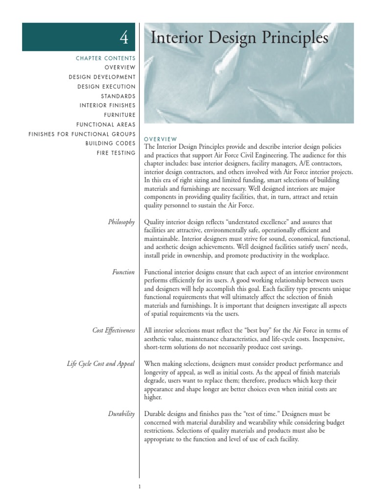Interior Design Principles (Chapter 4) 2000 | PDF | Drywall | Flooring