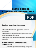 Designing School Curriculum Approaches