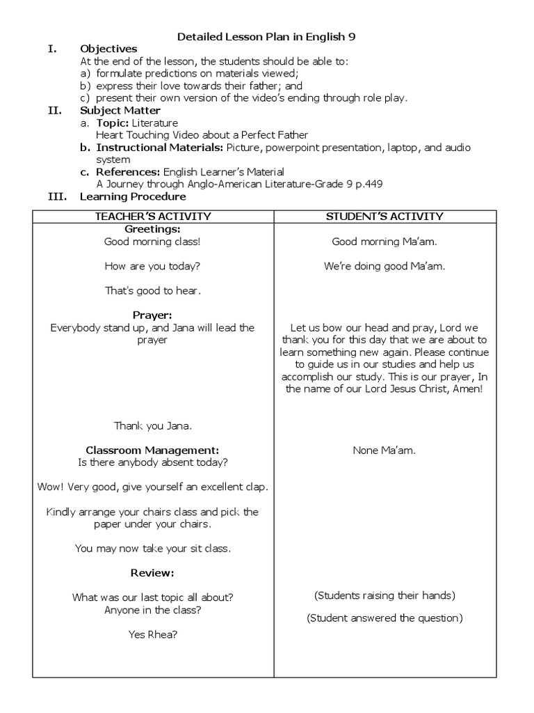 Untitled | PDF | Prayer | Lesson Plan