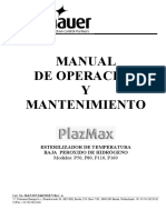 Manual de Operación Y Mantenimiento: Esterilizador de Temperatura Baja Peroxido de Hidrógeno