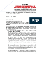Carta de CENAJUPE A Comisión de Economía y Finanzas - 280423