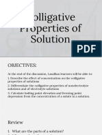 Colligative Properties of Solution