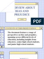 Interview About Bias and Prejudice: Enter