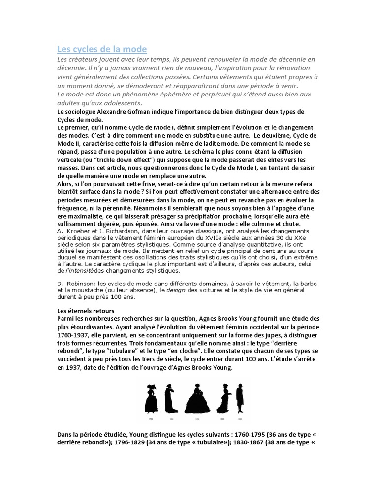 Les Cycles de La Mode | PDF | Mode