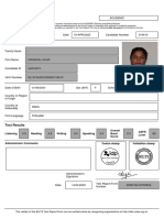 Test Report Form: Candidate Details