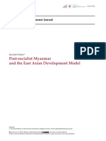Post-Socialist Myanmar and The East Asian Development Model