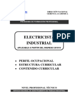 Electricista Industrial: Perfil Ocupacional Estructura Curricular Contenido Curricular