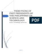 Contributions of Past Presidents of The Philippines On Science and Technology