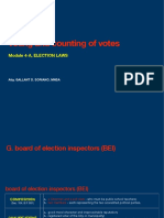 Voting and Counting of Votes: Module 4-A, Election Laws