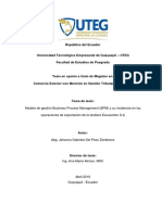 Modelo BPM y su incidencia en las operaciones de exportación