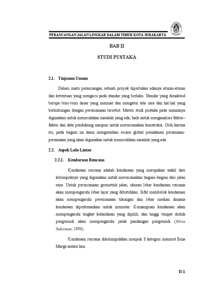 Contoh Perancangan Jalan Pdf