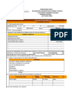 Formulario Unico Declaración Juramentada de Bienes Y Rentas Y Actividad Economica Privada Persona Natural (LEY 190 DE 1995)