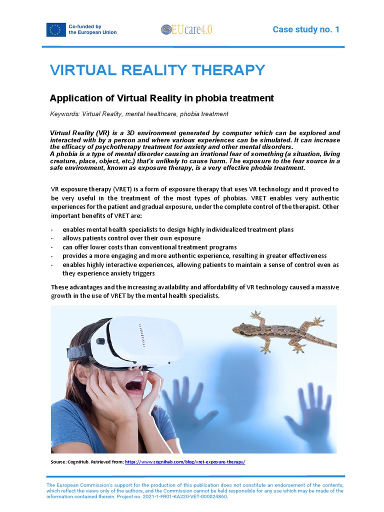Virtual Reality Therapy PDF Psychotherapy Phobia