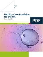 Fertility Care Provision For The UK: December 2020