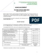 Announcement: CFE-0106-CSAAA-0009-2023