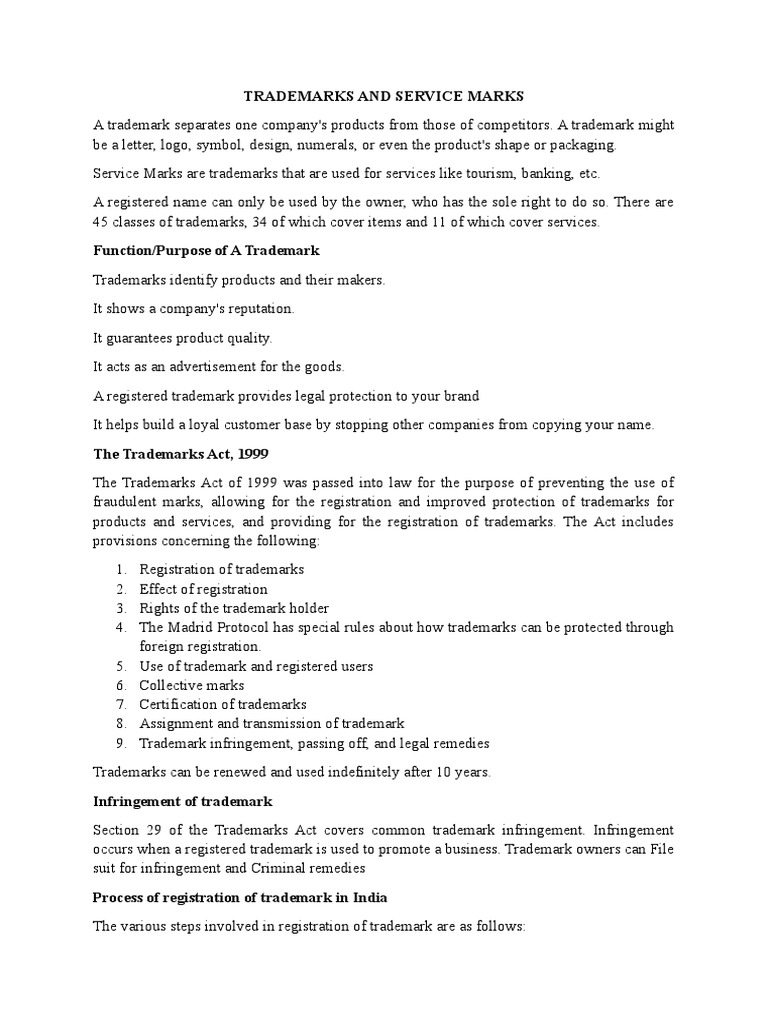 Trademarks and service marks pdf trademark domain name registrar