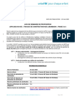 Avis de Demande de Proposition: LRPS-2023-9181455 - Travaux de Construction Hub Lubumbashi - Phase 2 & 3