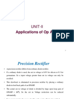 Applications of Op Amp: Unit-Ii