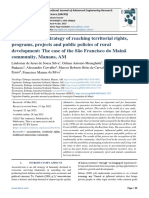 Associativism As Strategy of Reaching Territorial Rights, Programs, Projects and Public Policies of Rural Development: The Case of The São Francisco Do Mainã Community, Manaus, AM