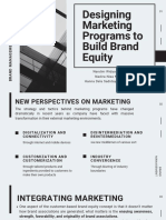Designing Marketing Programs To Build Brand Equity