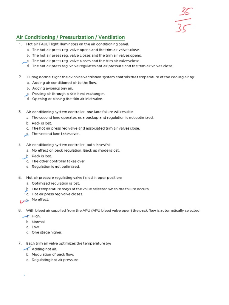 Aircraft Air Conditioning & Pressurization Guide | PDF | Valve ...