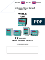 Installation and User Manual for W200-C Load Cell Weighing Instrument