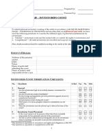 Stock Take - Audit Programme