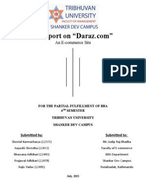 Daraz Report by SHEETAL, PDF, Marketing