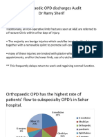 Orthopaedic OPD Discharges Audit DR Ramy Sherif: Background