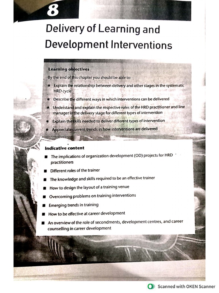 Delivery of learning and development interventions mod 6 pdf