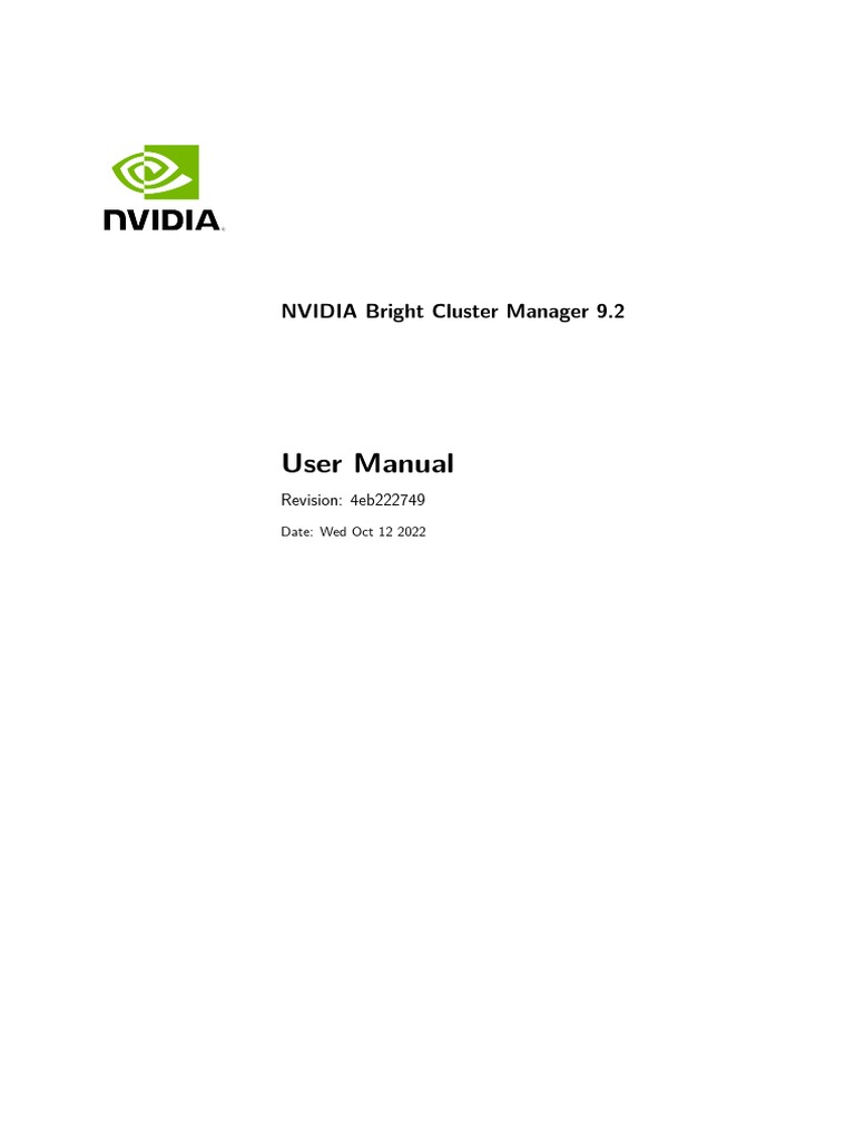 User Manual | PDF | Computer Cluster | Computer Network
