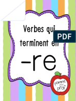 French Flashcards Verbs Endingin RE