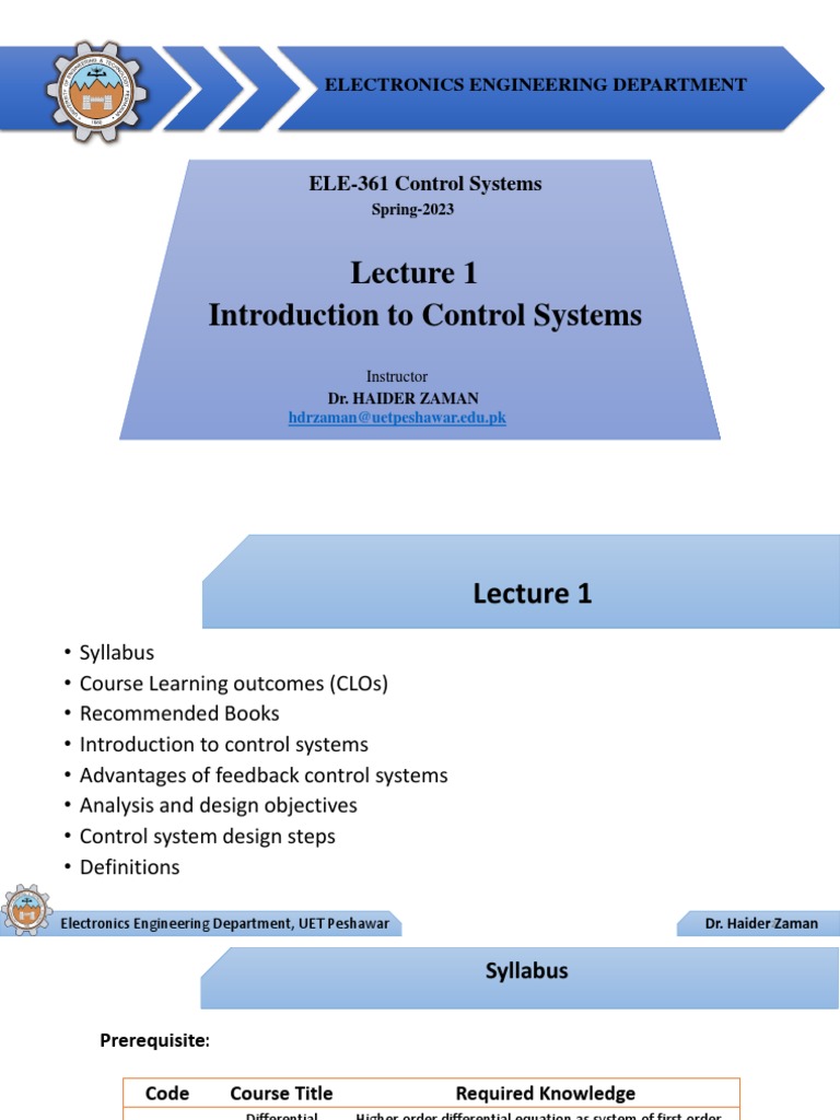 Control Systems Overview and Design Guide | PDF | Control Theory ...